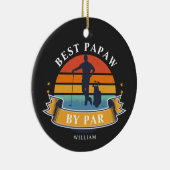 パプ最高のーバイパーレトロゴルフ恋人 セラミックオーナメント (右)