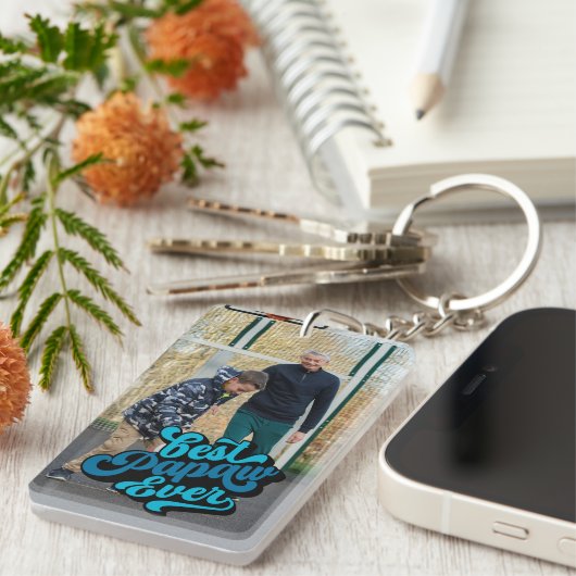 パプ最高のー・エバー |グランドパ写真 キーホルダー (正面右)