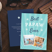 パプ最高のー・エバー |父の日のフラット写真 カード