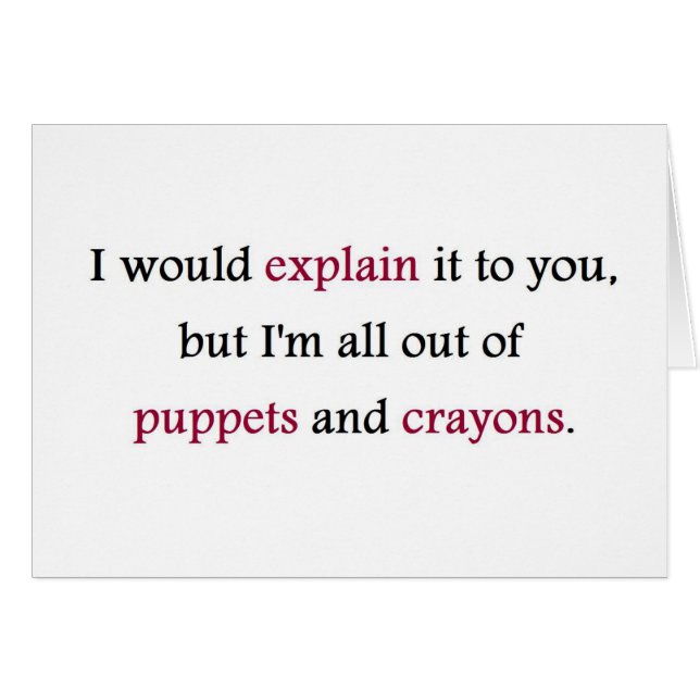 パペットおよびクレヨン (正面横)