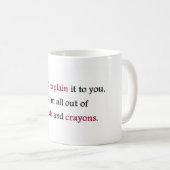 パペットおよびクレヨン コーヒーマグカップ (正面右)