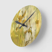 パペットのひもの月そして星の夢 ラウンド壁時計 (傾斜)