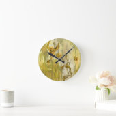 パペットのひもの月そして星の夢 ラウンド壁時計 (ホーム)