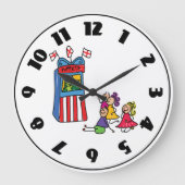 パペットショークロック ラージ壁時計 (正面)