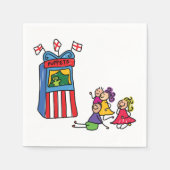 パペットショー紙ナプキンス スタンダードカクテルナプキン (正面)