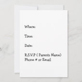 パペットパーティの招待状 招待状 (裏面)