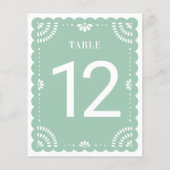 パペモダンル・ピカ結婚ードのテーブル番号、Sage (裏面)