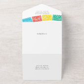 パペモダンル・ピカ結婚ードの旗 オールインワン招待状 (外側)