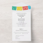 パペモダンル・ピカ結婚ードの旗 オールインワン招待状 (内側)