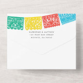 パペモダンル・ピカ結婚ードの旗 オールインワン招待状 (裏面)