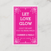 パペルカラフルピカド結婚メキシコの送信ラベル 名刺 (裏面)