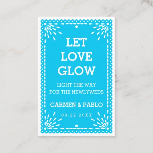 パペルカラフルピカド結婚メキシコの送信ラベル 名刺 (正面)