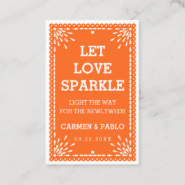 パペルカラフルピカド結婚メキシコの送信ラベル 名刺