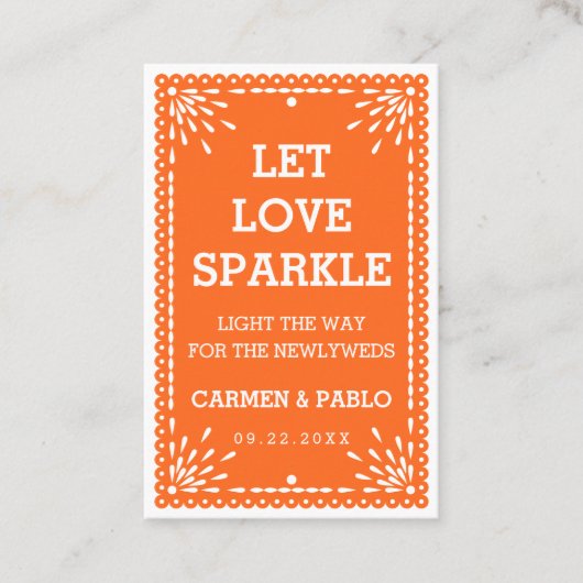 パペルカラフルピカド結婚メキシコの送信ラベル 名刺 (正面)