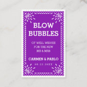 パペルカラフルピカド結婚メキシコの送信ラベル 名刺 (裏面)