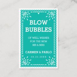 パペルカラフルピカド結婚メキシコの送信ラベル 名刺