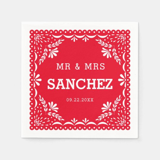 パペルピカカラフルドメ結婚キシカン紙 スタンダードカクテルナプキン (正面)