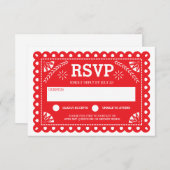 パペルピカドウェディングRSVP赤 出欠カード (正面/裏面)