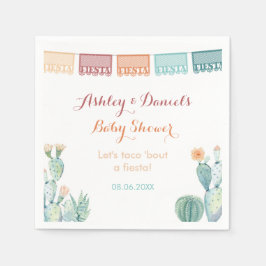 パペルピカドカクティメキシコテーマシャワーパーティー スタンダードカクテルナプキン