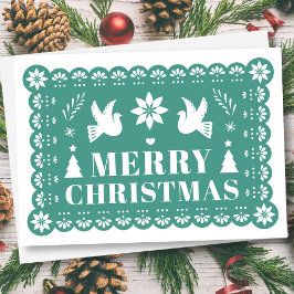 パペルピカドスタイルメキシカンクリスマスカード シーズンカード