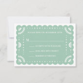 パペルピカドスタイルメキシコRSVPカード 出欠カード (正面)