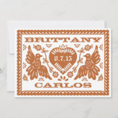 パペルピカドスタイルラブバード 招待状 (裏面)