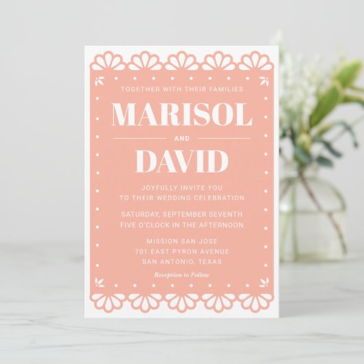 パペルピカドスタイル結婚式招待状ウィズドーヴ 招待状 (スタンド正面)