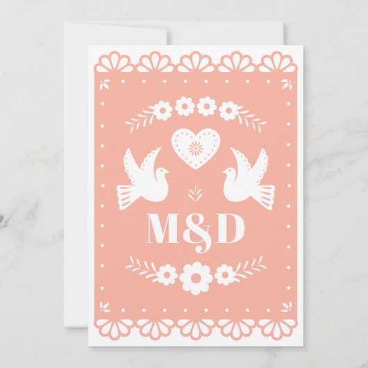 パペルピカドスタイル結婚式招待状ウィズドーヴ 招待状 (裏面)