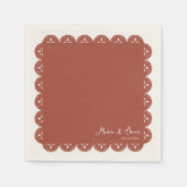 パペルピカドテラコッタメキシカン結婚チカン スタンダードカクテルナプキン (正面)