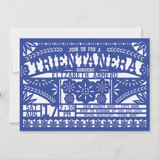 パペルピカドトリエンタネラ招待状 招待状 (正面)