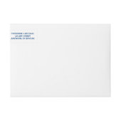 パペルピカドネイビーブルー |差出人住所ラップのラベル ラップアラウンドラベル (正面)