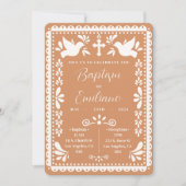 パペルピカドバプテスメキシカンパーティの招待状 招待状 (正面)