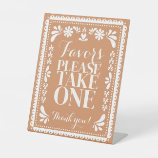 パペルピカドパーティー好意テーブルメキシコフィエスタサイン 台座サイン