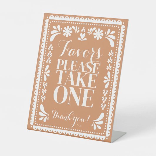 パペルピカドパーティー好意テーブルメキシコフィエスタサイン 台座サイン (正面)