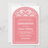 パペルピカドピインスパイアックキンセアニェラ誕生日 招待状 (正面)