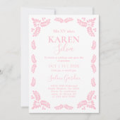 パペルピカドピンクキンセアニェラ 招待状 (正面)