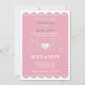 パペルピカドピンクラブバード結婚式招待状 招待状 (正面)