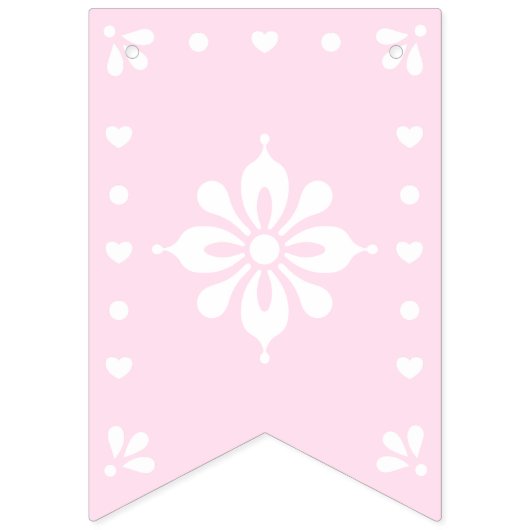 パペルピカドピンク赤ちゃんシャワーのバンティングフラグ バンティングフラッグ (第2の旗)