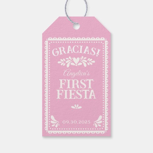 パペルピカドファースト誕生日フィエスタサンキューパーティー ギフトタグ (裏面)