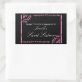 パペルピカドフィエスタスウィート16メキシカンホロップピンク 長方形シール (バッグ)