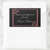 パペルピカドフィエスタスウィート16 Mexican Any Color Rec 長方形シール (バッグ)