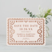 パペルピカドフォト 結婚式用ホイル セーブ・ザ・デート カード (立ち正面)