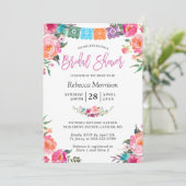 パペルピカドフラワーズメキシコスタイルブライダルシャワー 招待状 (スタンド正面)