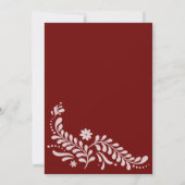 パペルピカドブルガンディメキシコ結婚式招待状 招待状 (裏面)