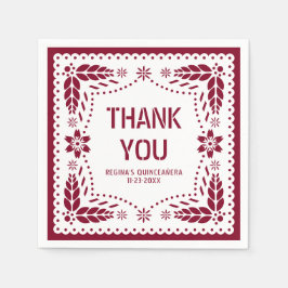 パペルピカドブルゴーニュありがとうキンセアニラ スタンダードカクテルナプキン