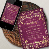 パペルピカドブルゴーニュ結婚式招待状 招待状