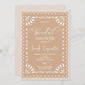 パペルピカドベージュブライダルシャワー 招待状 (正面/裏面)