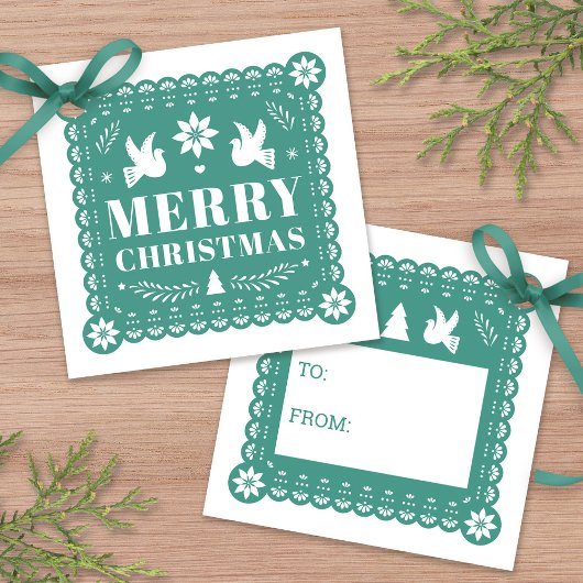 パペルピカドメキシカンクリスマスギフトラベル フェイバータグ