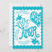 パペルピカドメキシカンフィエスタ結婚のバナーテーマ 招待状 (裏面)