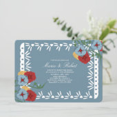 パペルピカドメキシカンボタニカル花模様フィエスタ 招待状 (スタンド正面)